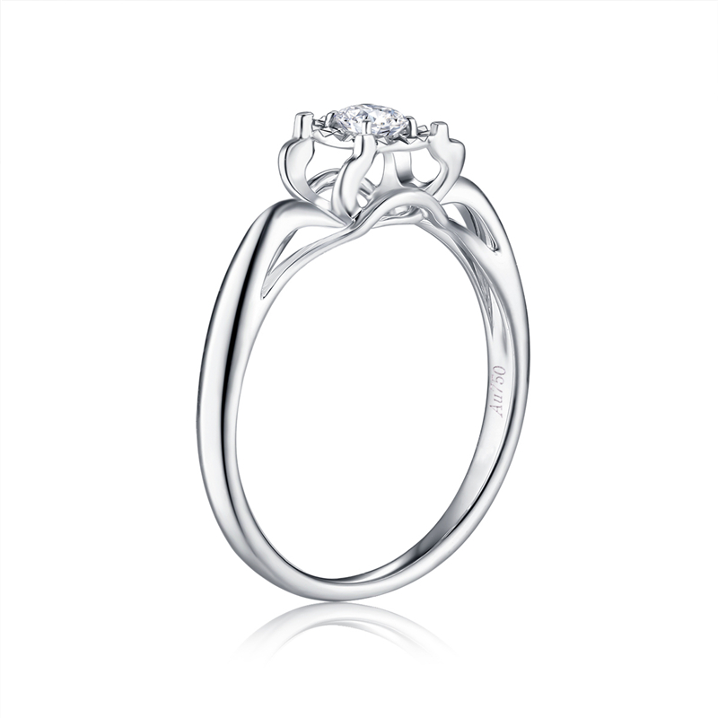 White Gold Engagement Wedding Lab Grown Diamond Ring for Sale