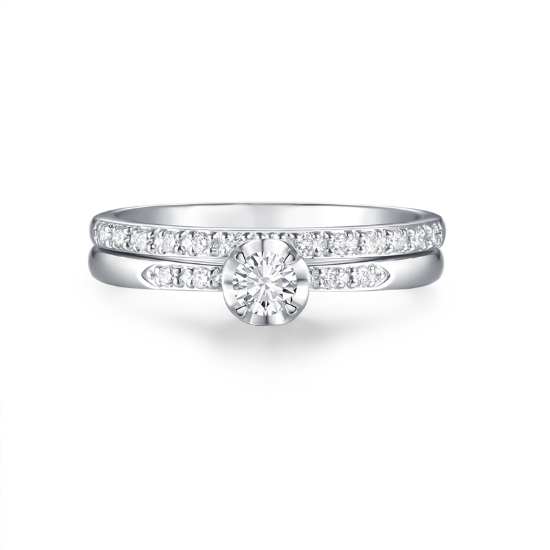 Unishine Jewellery Couple Rings Wedding Engagement Silver Ring Set For Couple