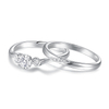 Unishine Diamond Engagement Couple Ring Set 